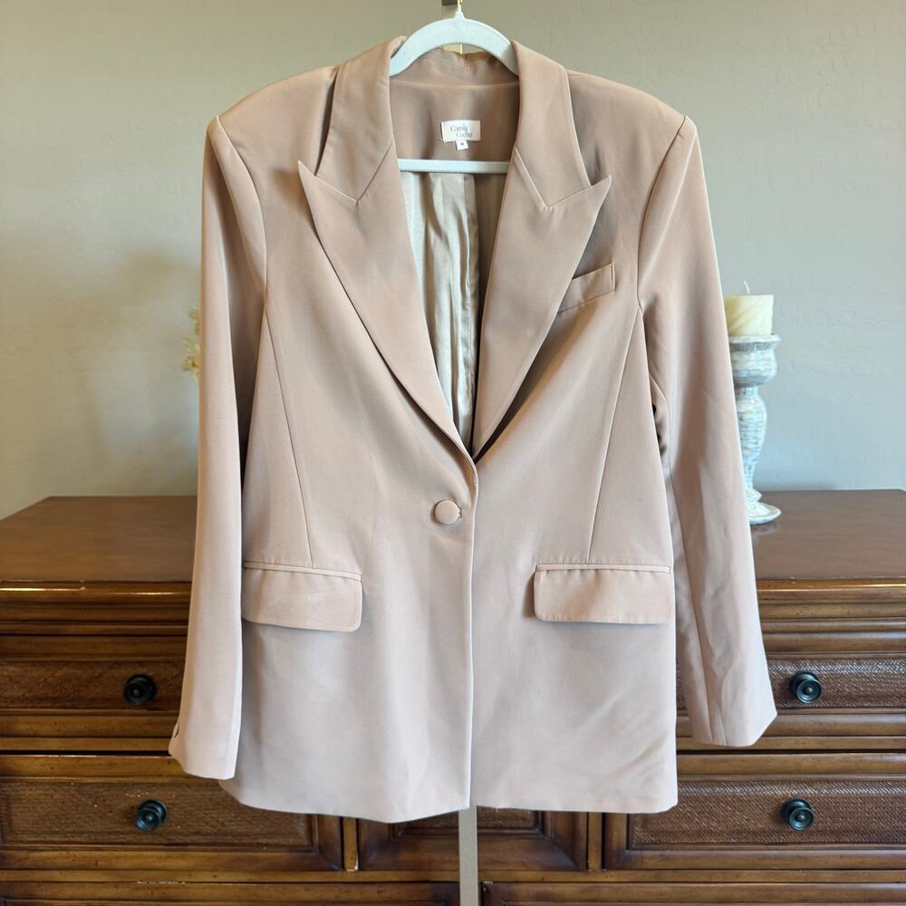 Camila Coelho Morena Blazer Nude Toffee Size M - Picture 2 of 8